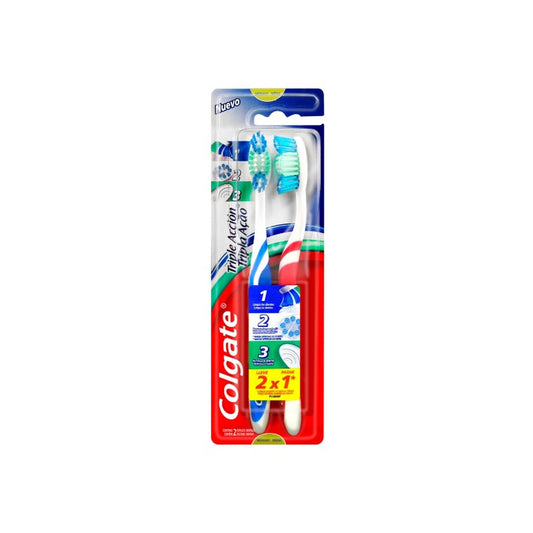 Cepillo Dental Colgate Triple Accion 2 X 1