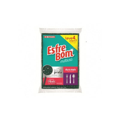 Esponja Esfre-Bom 99.9 % Libre De Bacterias 4 X 3