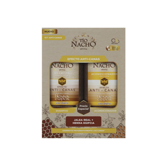Pack Tio Nacho Anti Canas Shampoo + Acondicionador 415 Ml Cada Unidad