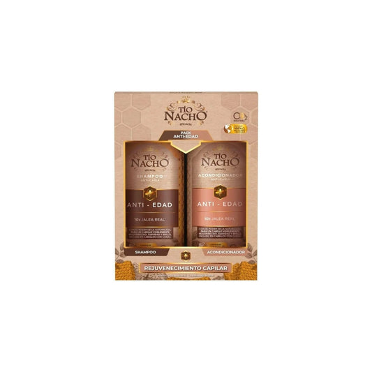 Pack Tio Nacho Anti Edad Shampoo + Acondicionador 415 Ml Cada Unidad