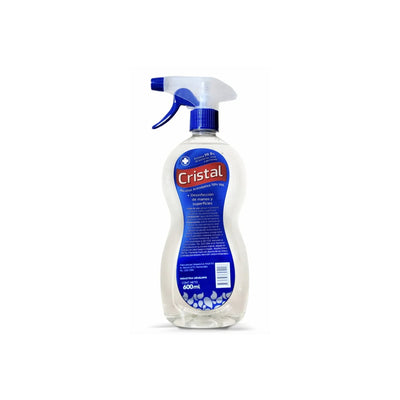 Alcohol Antiseptico 70% Cristal 600 Ml Con Rociador
