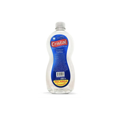 Alcohol Antiseptico 70% Vol Cristal 600 Ml Recarga