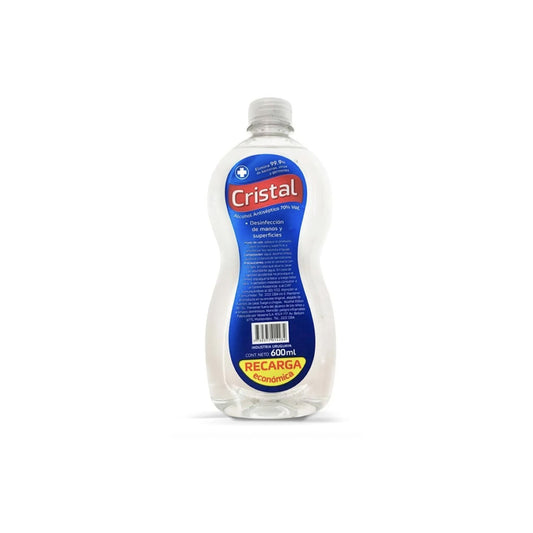Alcohol Antiseptico 70% Vol Cristal 600 Ml Recarga