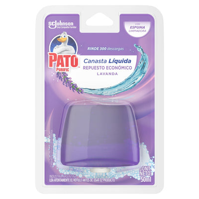 Canasta Líquida Pato Fragancia Lavanda Repuesto 50 Ml
