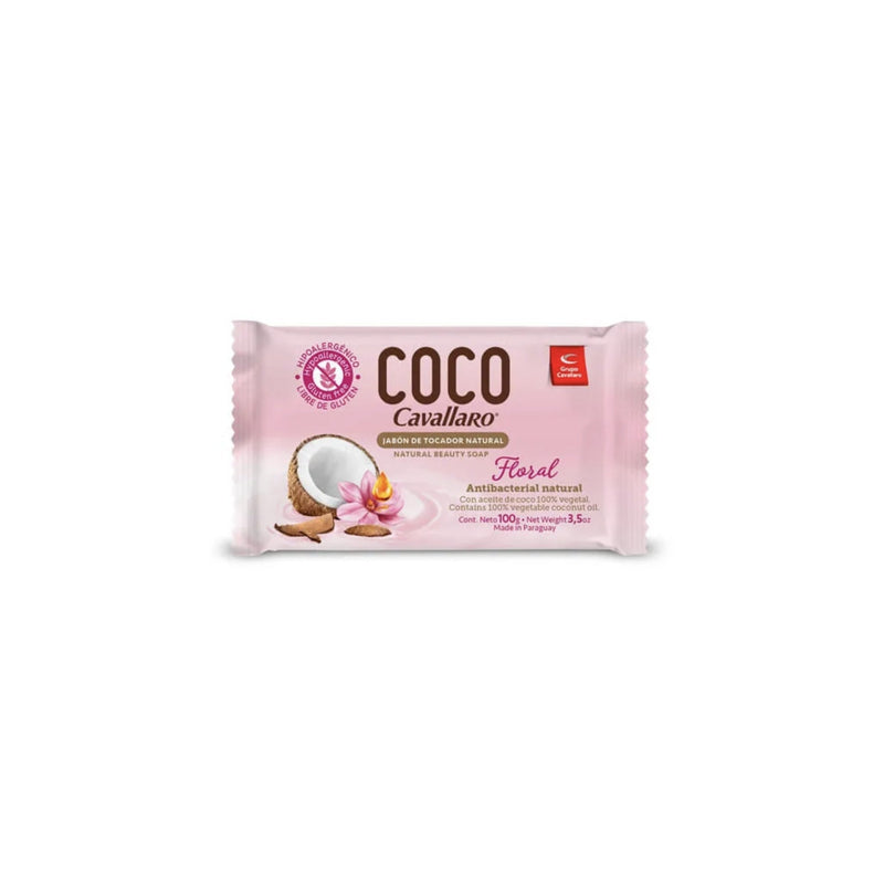 Jabón De Tocador Cavallaro Coco Floral Rosado 100 G