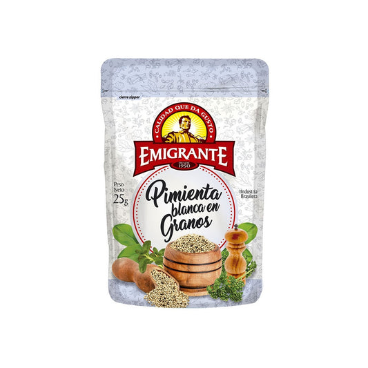 Pimienta Blanca Grano Emigrante 25 G Con Abre Fácil