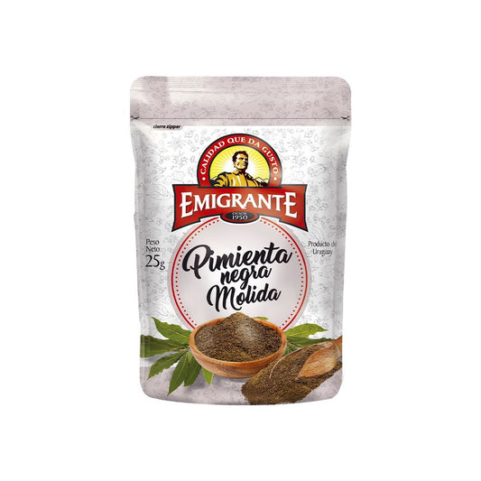 Pimienta Negra Molida Emigrante 25 G Con Abre Fácil
