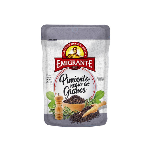 Pimienta Negra Grano Emigrante 25 G Con Abre Fácil