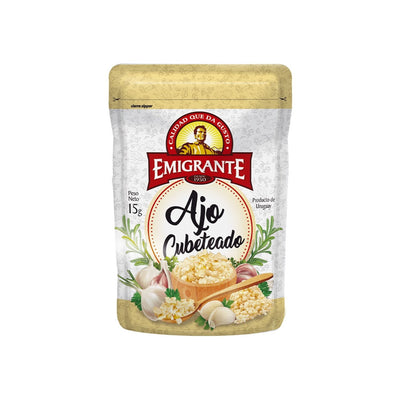 Ajo Cubeteado Emigrante 25 G Con Abre Fácil