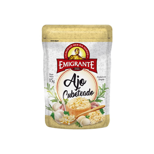 Ajo Cubeteado Emigrante 25 G Con Abre Fácil