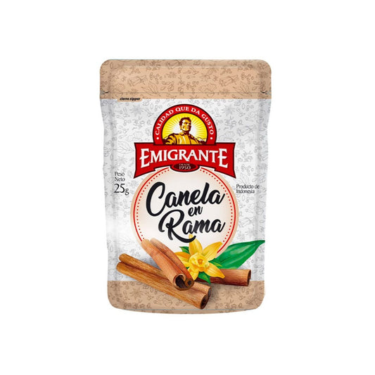 Canela En Rama Emigrante 25 G Con Abre Fácil