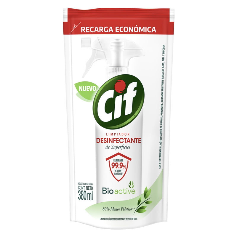Desinfectante Cif Bioactive Recarga 380 Ml