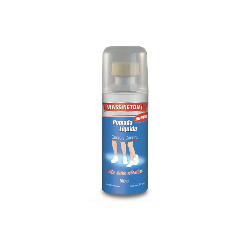 Pomada Líquida Para Cuero Y Cuerina Wassington Blanco 60 Cc