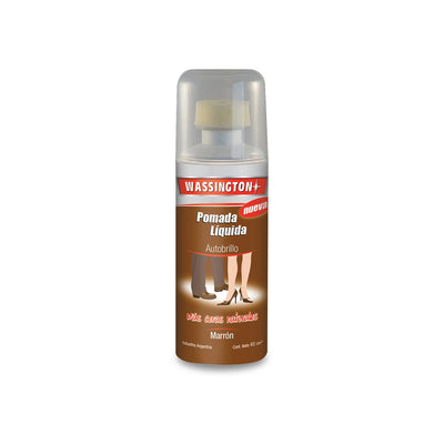Pomada Líquida Para Cuero Y Cuerina Wassington Marrón 60 Cc