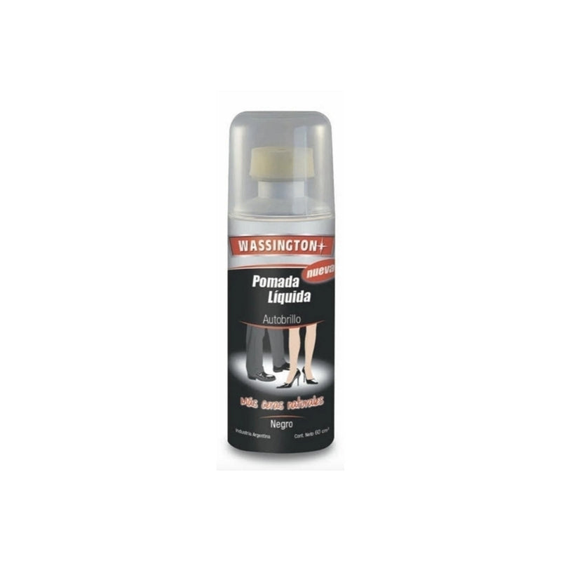 Pomada Líquida Para Cuero Y Cuerina Wassington Negro 60 Cc