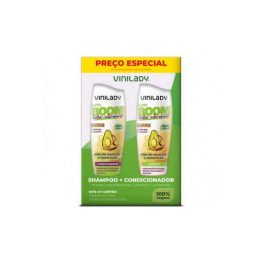 Vinilady Vegano Sin Sal Super Boom Shampoo 325 Ml + Acondicionador 325 Ml