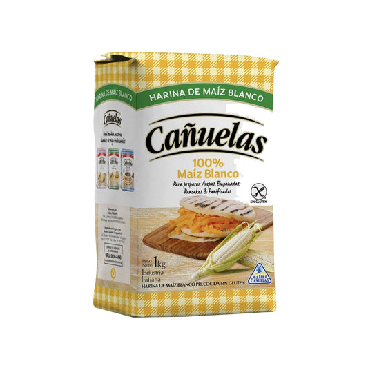 Harina De Maiz Blanco Precocida Sin Gluten Cañuelas 1 Kg