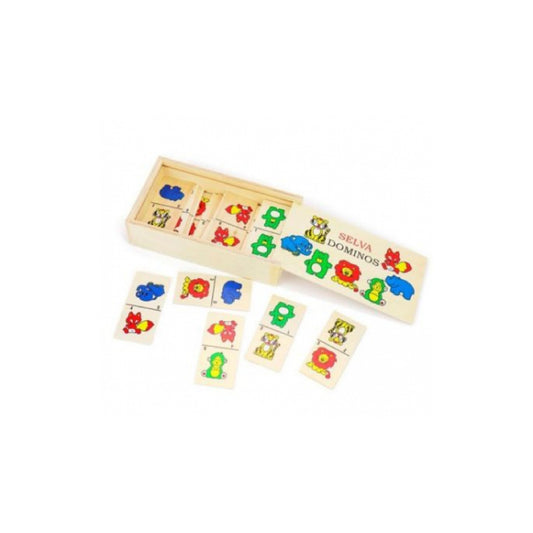 Juego De Mesa Domino Infantil De Madera 28 Piezas