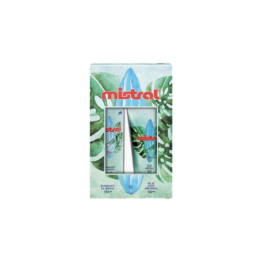 Gift Box Mistral Blue Escape Desodorante Aerosol 150 Ml + Gel De Ducha 100 Ml