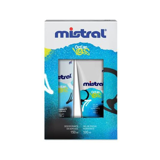 Gift Box Mistral Ocean Vibes Desodorante Aerosol 150 Ml + Gel De Ducha 100 Ml