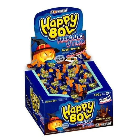 Chicle Happy Bol Bruxolito Pinta Lengua 140 G Tutti-Frutti