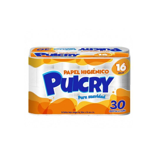 Papel Higiénico Pulcry 16 Unidades 30 M Cada Unidad