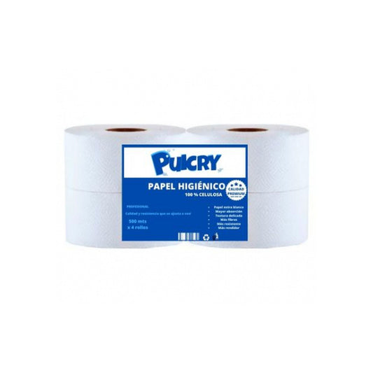 Papel Higiénico Pulcry Jumbo Profesional 4 Unidades 500 M Cada Unidad