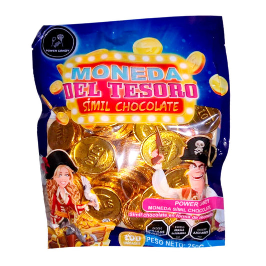 Monedas Del Tesoro Simil Chocolate 100 Unidades 250 G