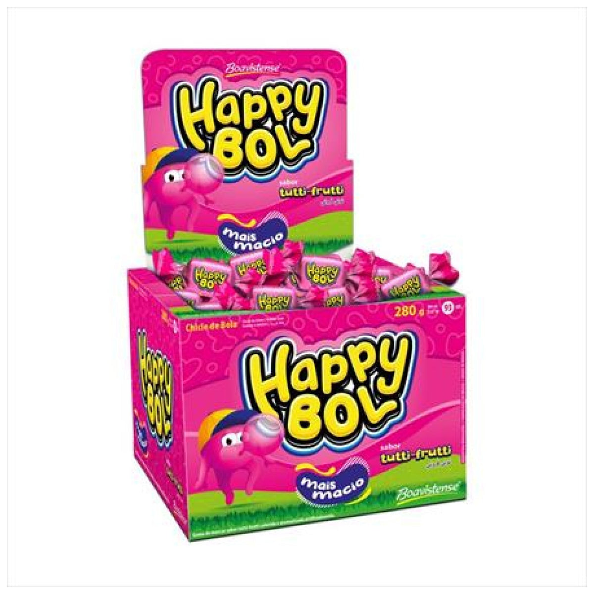 Chicles Happy Bol Tutti Frutti Caja 47 Unidades 140 G