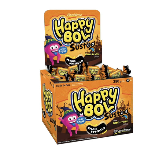 Chicles Happy Bol Pinta Lengua Tutti Frutti Caja 46 Unidades