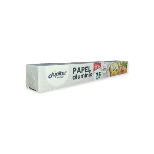 Papel Aluminio Con Sierra Jupiter 30 Cm X 7.5 M