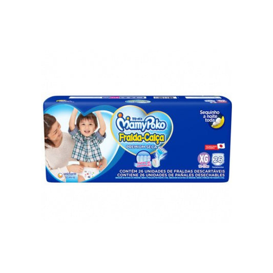 Bombachitas Bebe Mamypoko Premium Seca XG 12-17 Kg 26 Unidades