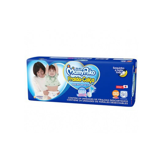 Bombachitas Bebe Mamypoko Premium Seca XXG 15-26 Kg 24 Unidades