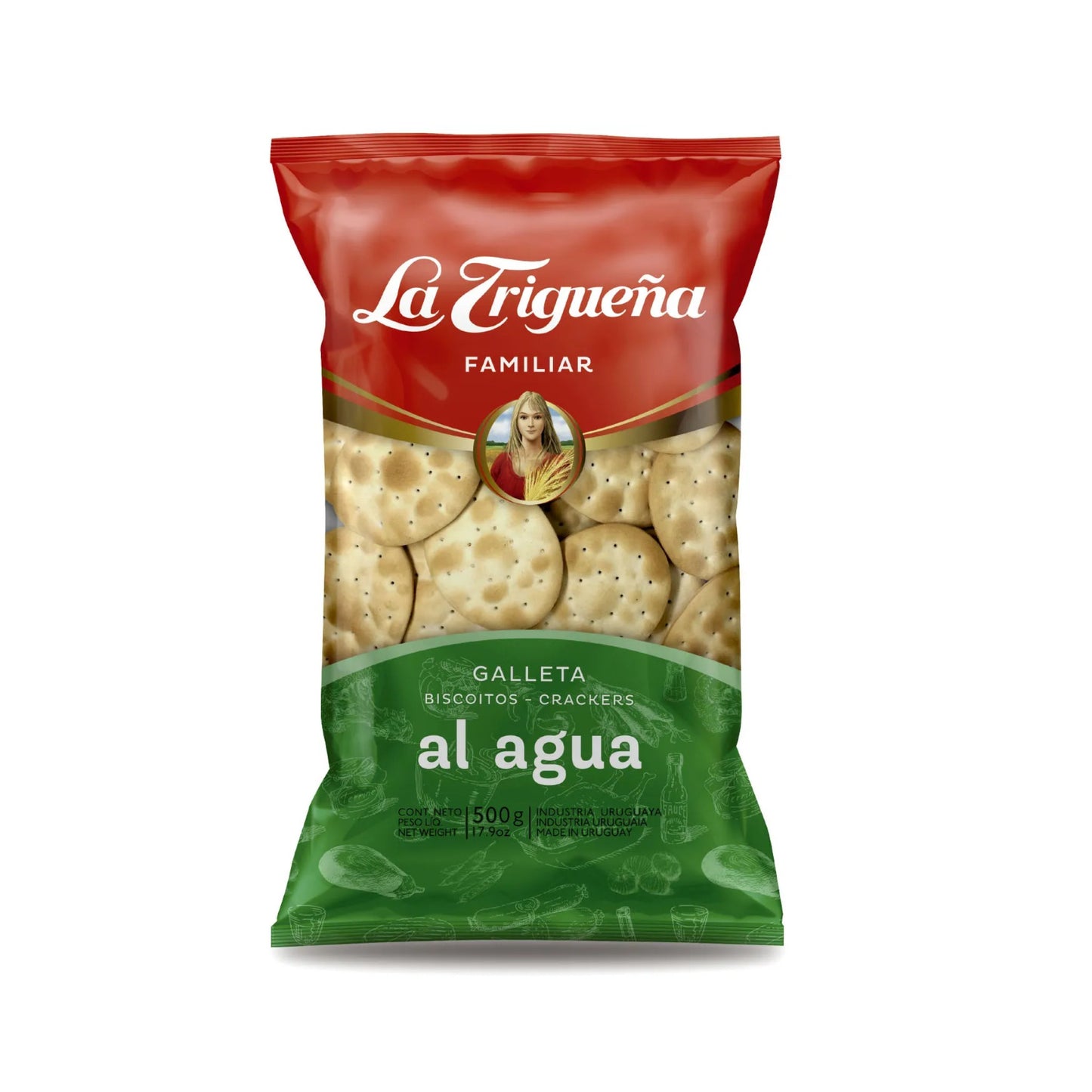 Galletas La Trigueña Familiar Al Agua 500 G