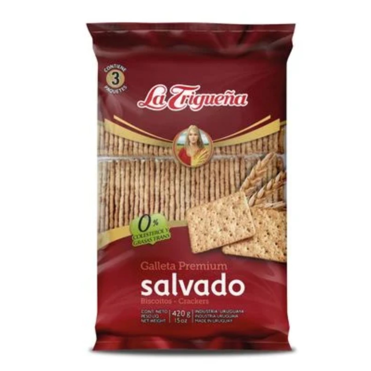 Galletas La Trigueña Premium Salvado 390 G