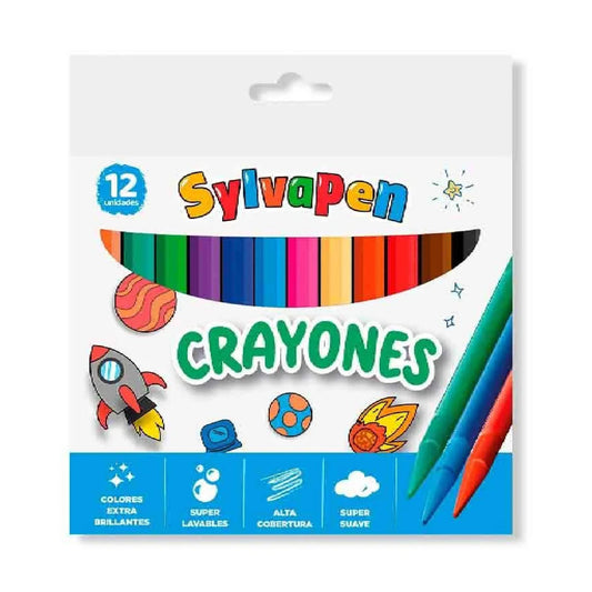 Crayones De Plastico Sylvapen X 12 Unidades