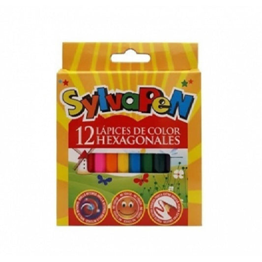 Lapiz De Color Sylvapen X 12 Cortos Hexagonales