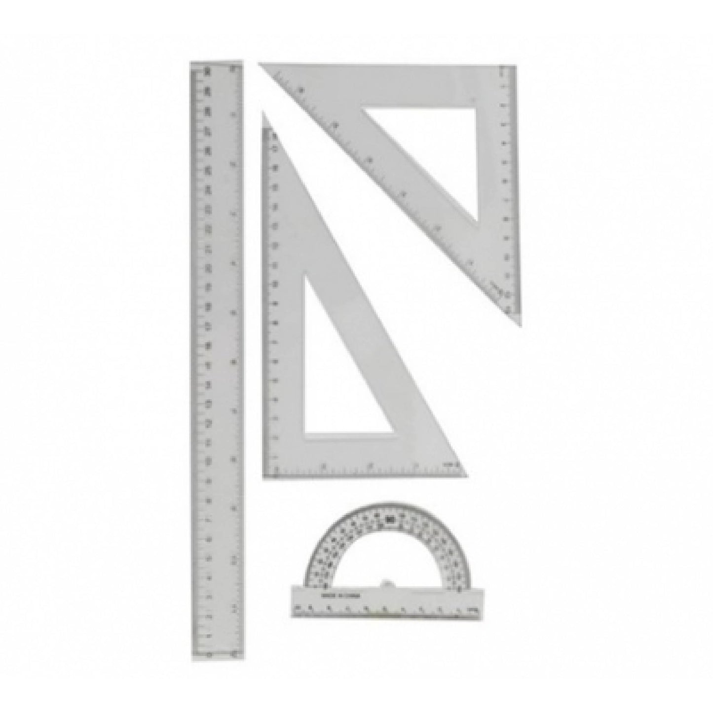 Juego De Geometria X 4 Piezas Con Regla De 30 Cm