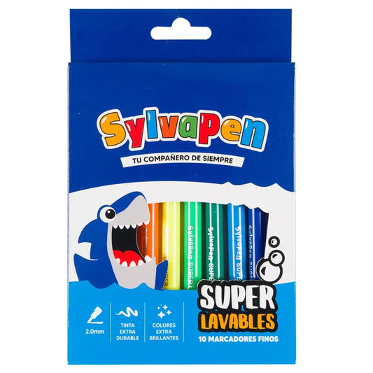 Marcador Sylvapen Super Lavable Finos X 10