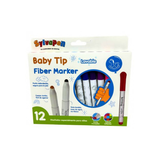 Marcadores Sylvapen Baby Tip Punta Redonda Lavable X 12