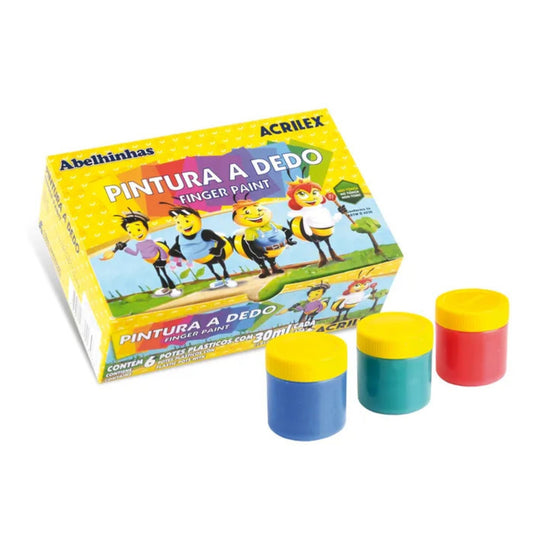 Pintura A Dedo Acrilex X 6 Colores Surtidos