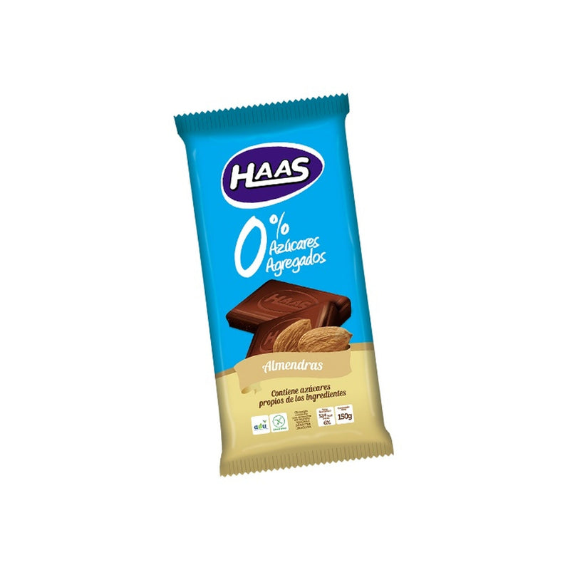 Tableta Chocolate Con Almendras Haas 0% Azucar 150 G