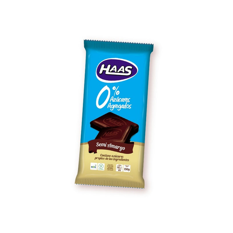 Tableta Chocolate Semi Amargo Haas 0% Azucar 150 G