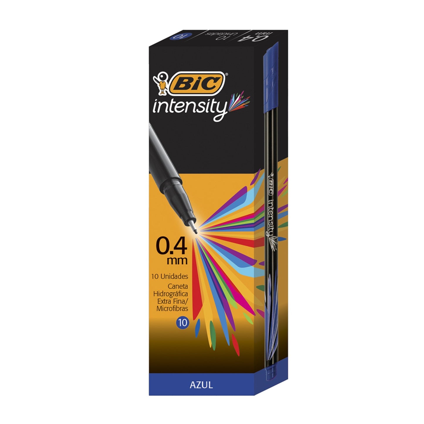 Microfibra Bic Intensity En Caja X 10 Azul